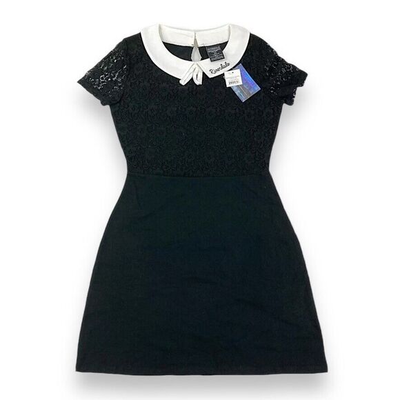 Riverdale Veronica Costume Cosplay Black Lace A-Line Dress Fit Flare JUNIORS S/M - Picture 2 of 16